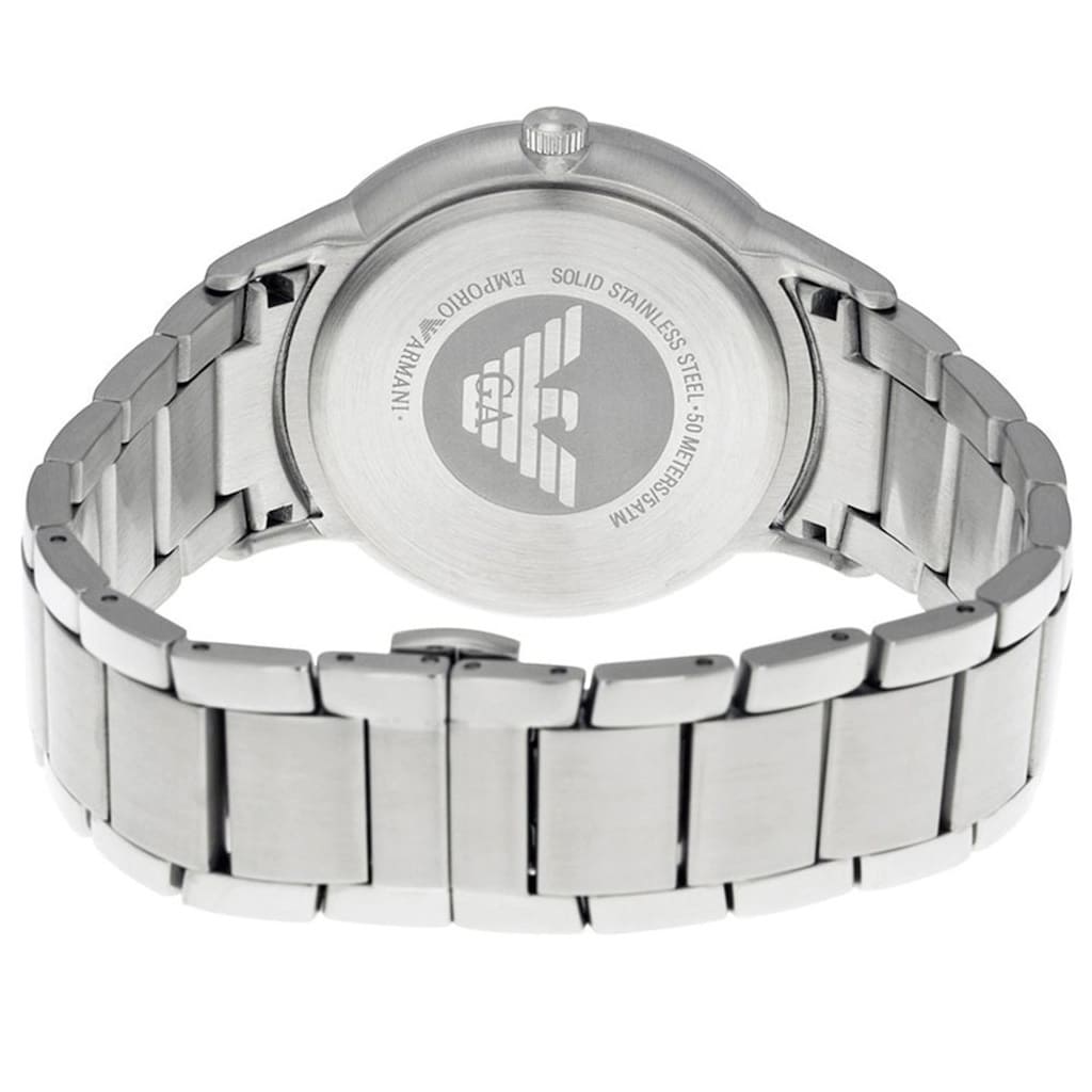 Emporio Armani AR2472 Men’s Blue Dial Stainless Steel Renato Watch - Luxury Hub Store