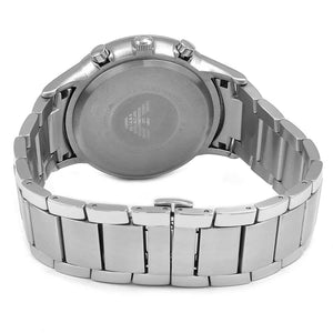 Emporio Armani AR2448 Men’s Blue Dial Stainless Steel Renato Chronograph Watch - Luxury Hub Store