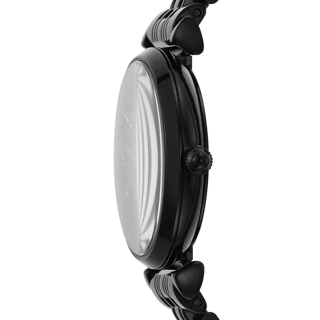Emporio Armani AR11245 Women’s Black Dial Rose Gold Gianni T-Bar Watch - Luxury Hub Store