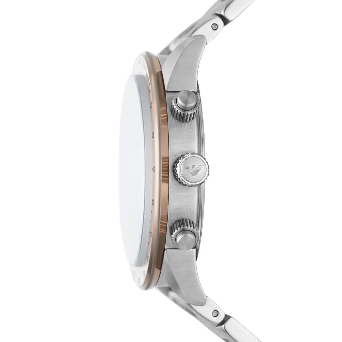 Emporio Armani AR11352 Men’s Champagne Dial Stainless Steel Mario Chronograph Watch - Luxury Hub Store