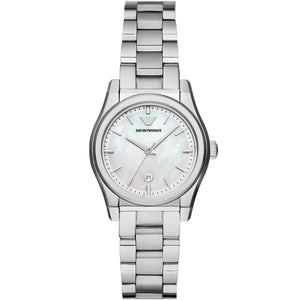 Emporio Armani AR11557 Women’s Mother of Pearl Dial Stainless Steel Federica Watch - Luxury Hub Store
