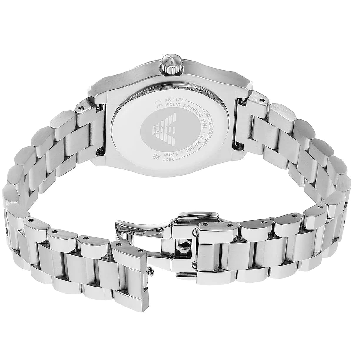 Emporio Armani AR11557 Women’s Mother of Pearl Dial Stainless Steel Federica Watch - Luxury Hub Store