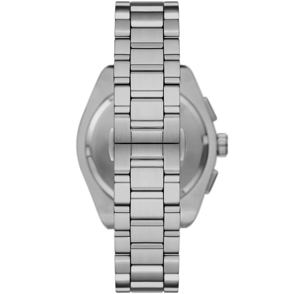 Emporio Armani AR11560 Men’s Black Dial Silver Stainless Steel Federico Chronograph Watch - Luxury Hub Store