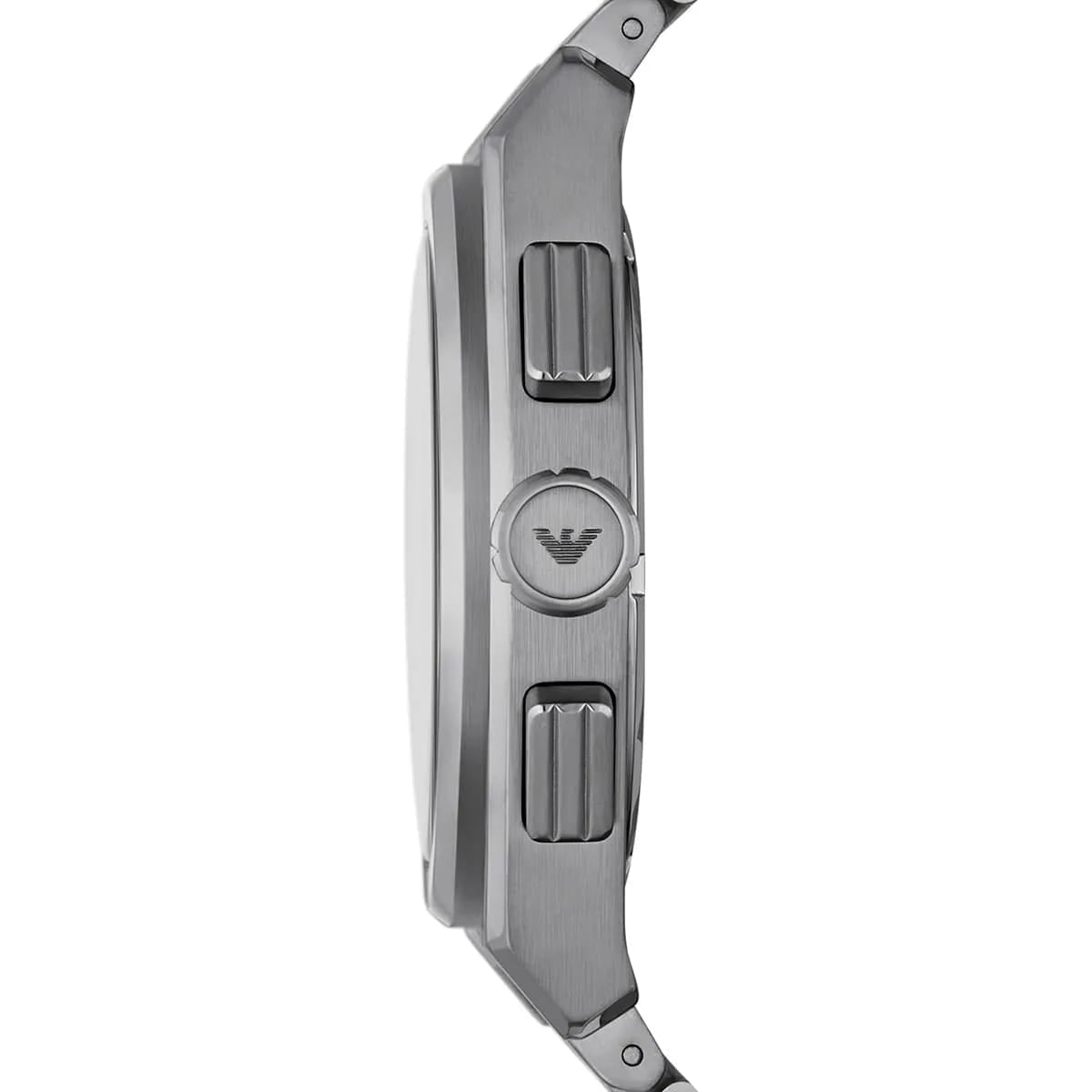Emporio Armani AR11560 Men’s Black Dial Silver Stainless Steel Federico Chronograph Watch - Luxury Hub Store