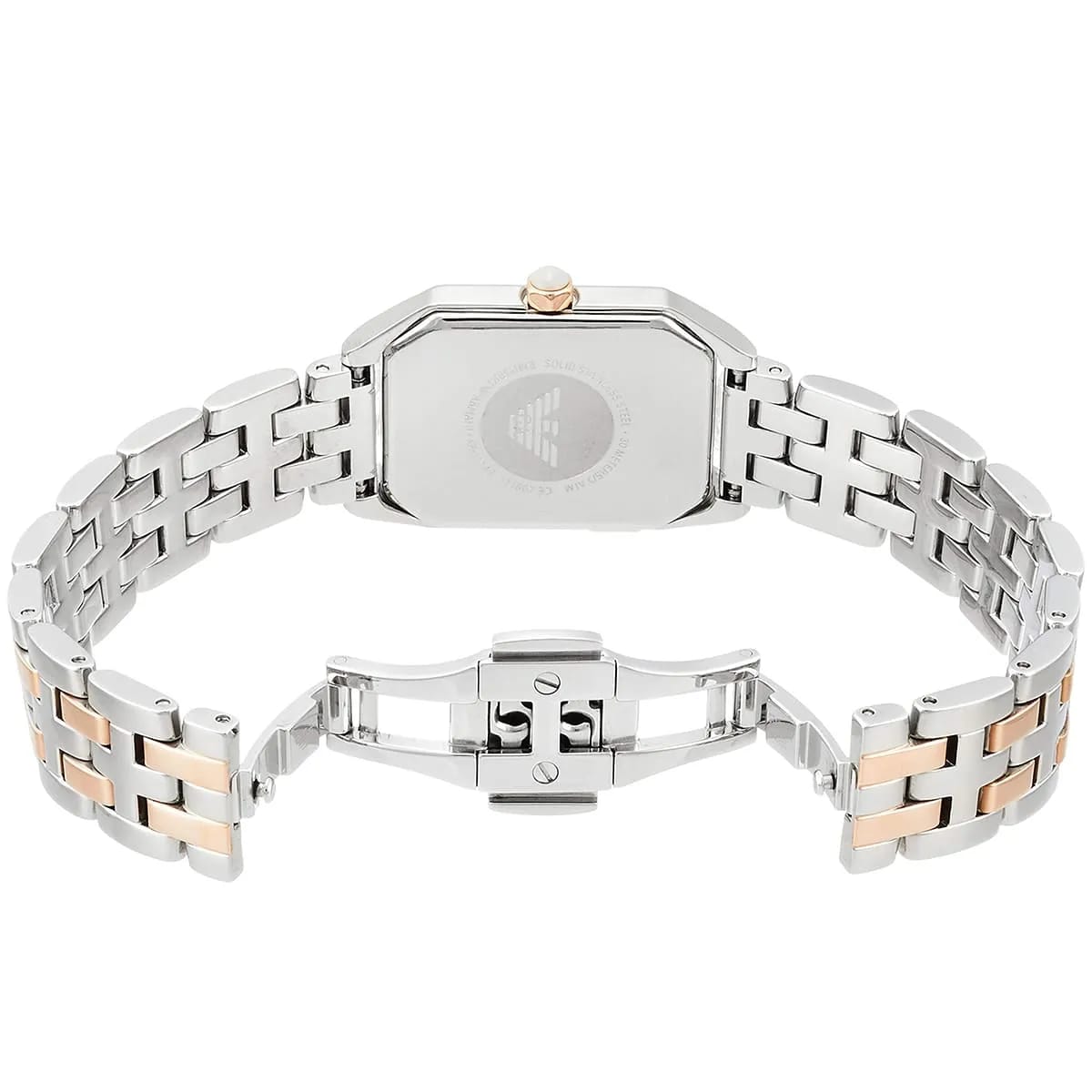 Emporio Armani AR11146 Women’s Mother of Pearl Dial Two-Tone Stainless Steel Gioia Watch - Luxury Hub Store