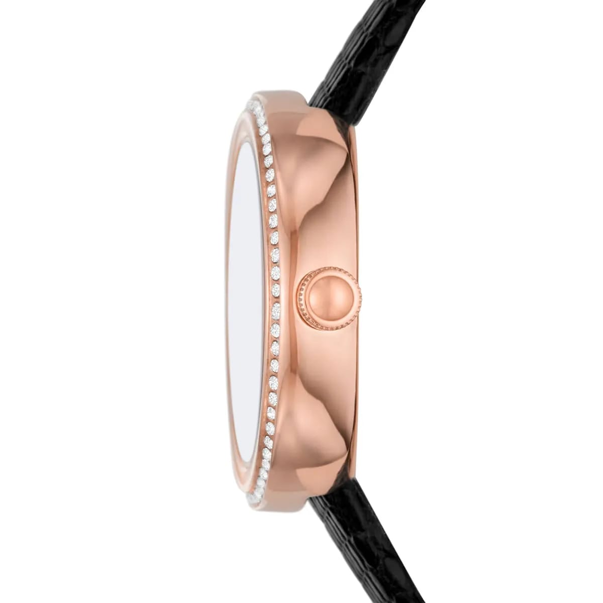 Emporio Armani AR11493 Women’s Black Dial Rose Gold Leather Rosa Watch - Luxury Hub Store