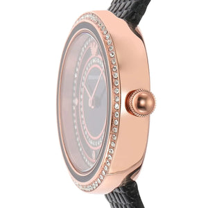 Emporio Armani AR11493 Women’s Black Dial Rose Gold Leather Rosa Watch - Luxury Hub Store