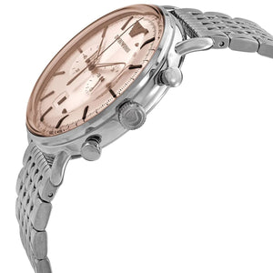 Emporio Armani AR11239 Men’s Champagne Dial Stainless Steel Aviator Watch - Luxury Hub Store