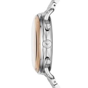 Emporio Armani AR11239 Men’s Champagne Dial Stainless Steel Aviator Watch - Luxury Hub Store