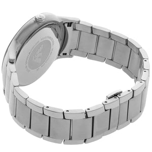 Emporio Armani AR11179 Men’s Black Dial Stainless Steel Renato Watch - Luxury Hub Store