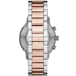 Emporio Armani AR11209 Men’s White Dial Two-Tone Stainless Steel Giovanni Watch - Luxury Hub Store