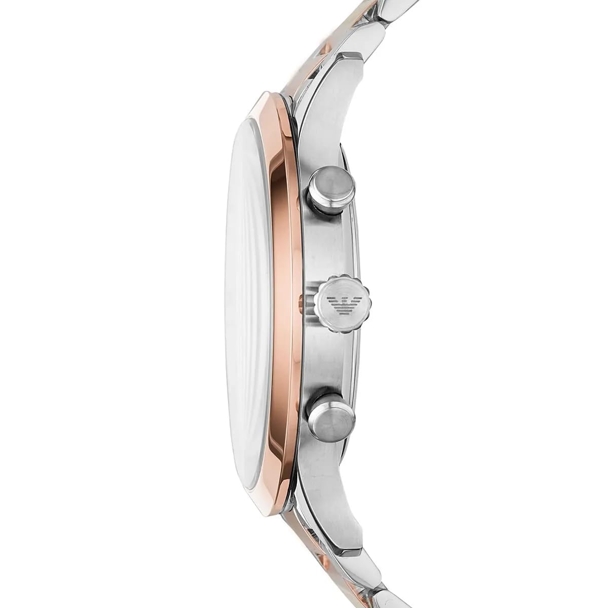 Emporio Armani AR11209 Men’s White Dial Two-Tone Stainless Steel Giovanni Watch - Luxury Hub Store