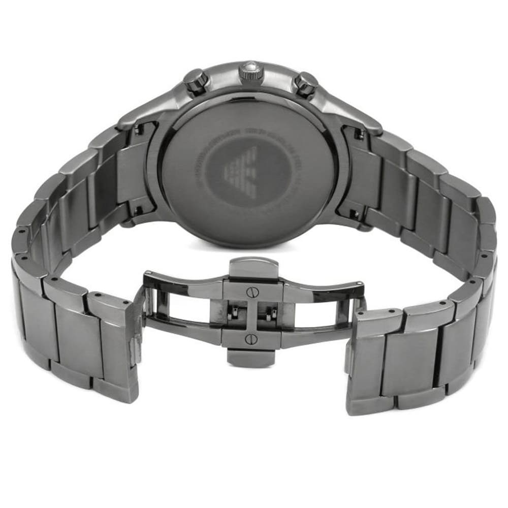 Emporio Armani AR11215 Men’s Blue Dial Gunmetal Stainless Steel Renato Watch - Luxury Hub Store