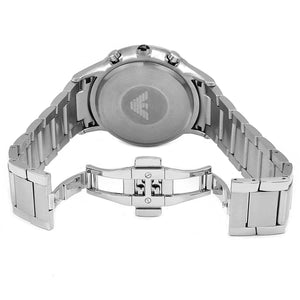 Emporio Armani AR2434 Men’s Black Dial Stainless Steel Renato Watch - Luxury Hub Store
