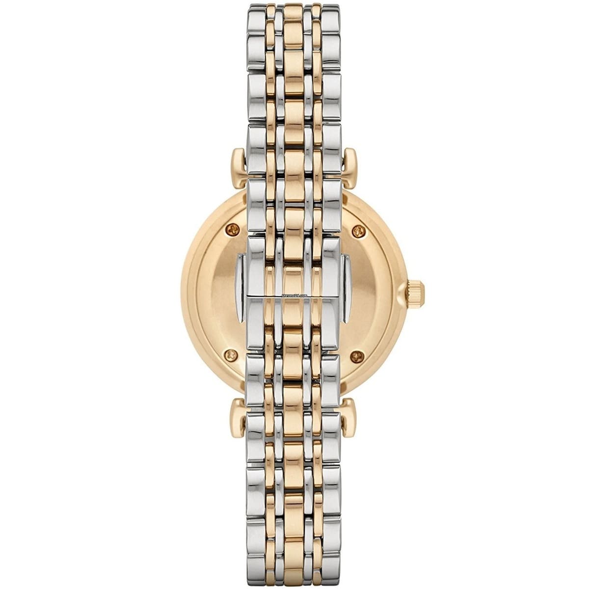 Emporio Armani AR8031 Women’s Crystal Dial Two-Tone Stainless Steel Gianni T-Bar Watch - Luxury Hub Store