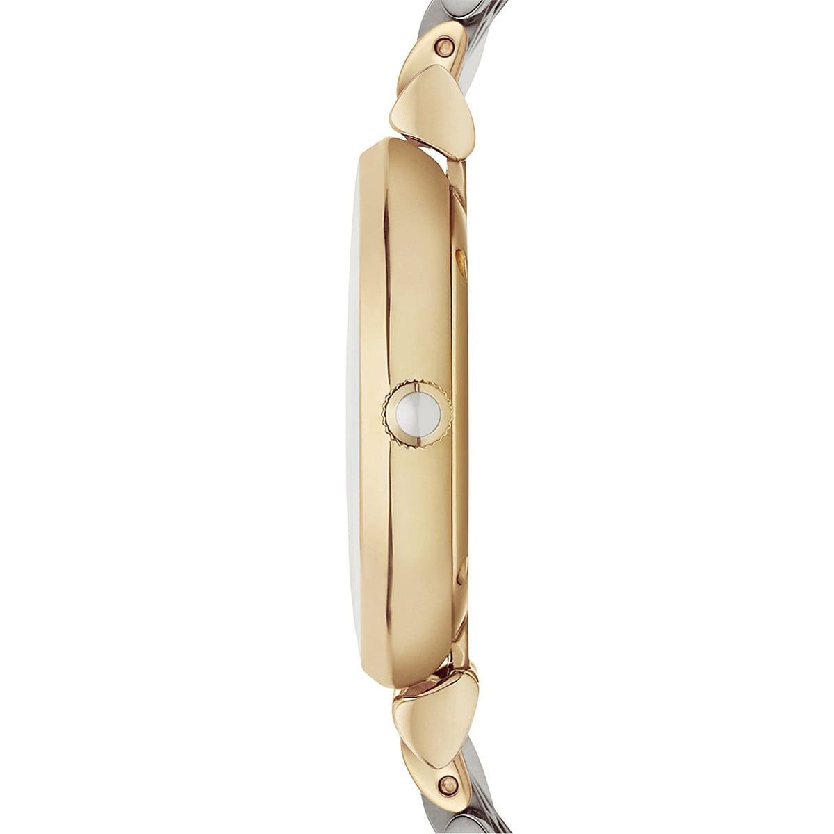 Emporio Armani AR8031 Women’s Crystal Dial Two-Tone Stainless Steel Gianni T-Bar Watch - Luxury Hub Store