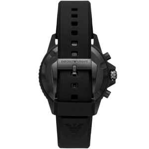 Emporio Armani AR11463 Men’s Green Dial Silicone Strap Diver Chronograph Watch - Luxury Hub Store