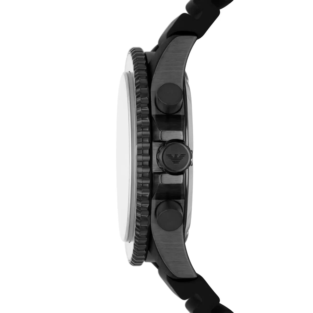 Emporio Armani AR11515 Men’s Black Dial Silicone Strap Diver Chronograph Watch - Luxury Hub Store