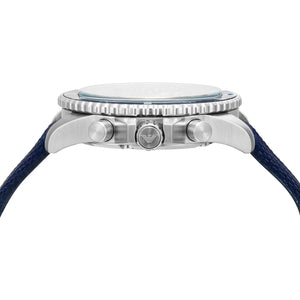 Emporio Armani AR11588 Men’s Blue Dial Fabric Strap Diver Chronograph Watch - Luxury Hub Store