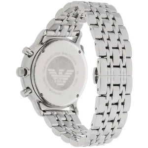 Emporio Armani AR1933 Men’s Silver Dial Silver Stainless Steel Chronograph Watch - Luxury Hub Store