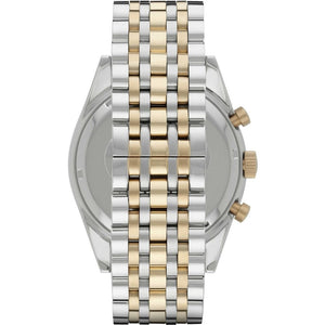 Emporio Armani AR6088 Men’s Blue Dial Two-Tone Stainless Steel Chronograph Watch - Luxury Hub Store