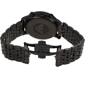 Emporio Armani AR1934 Men’s Black Dial Black Stainless Steel Chronograph Watch - Luxury Hub Store