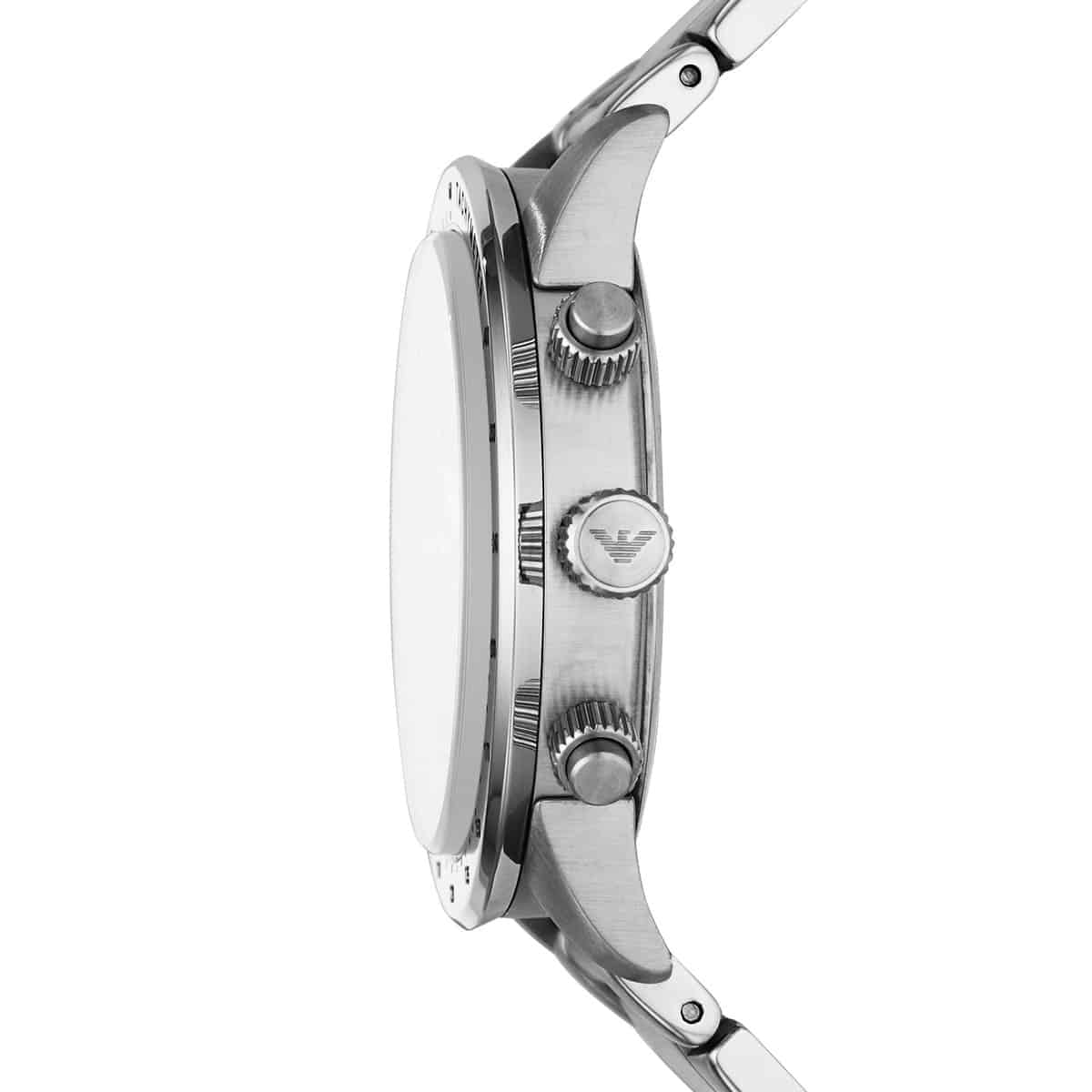 Emporio Armani AR11241 Men’s Black Dial Silver Stainless Steel Chronograph Watch - Luxury Hub Store