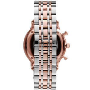 Emporio Armani AR1721 Men’s Grey Dial Two-Tone Stainless Steel Chronograph Watch - Luxury Hub Store