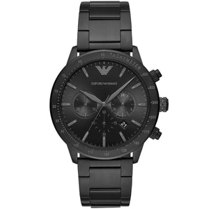 Emporio Armani AR11242 Men’s Black Dial Black Stainless Steel Chronograph Watch - Luxury Hub Store