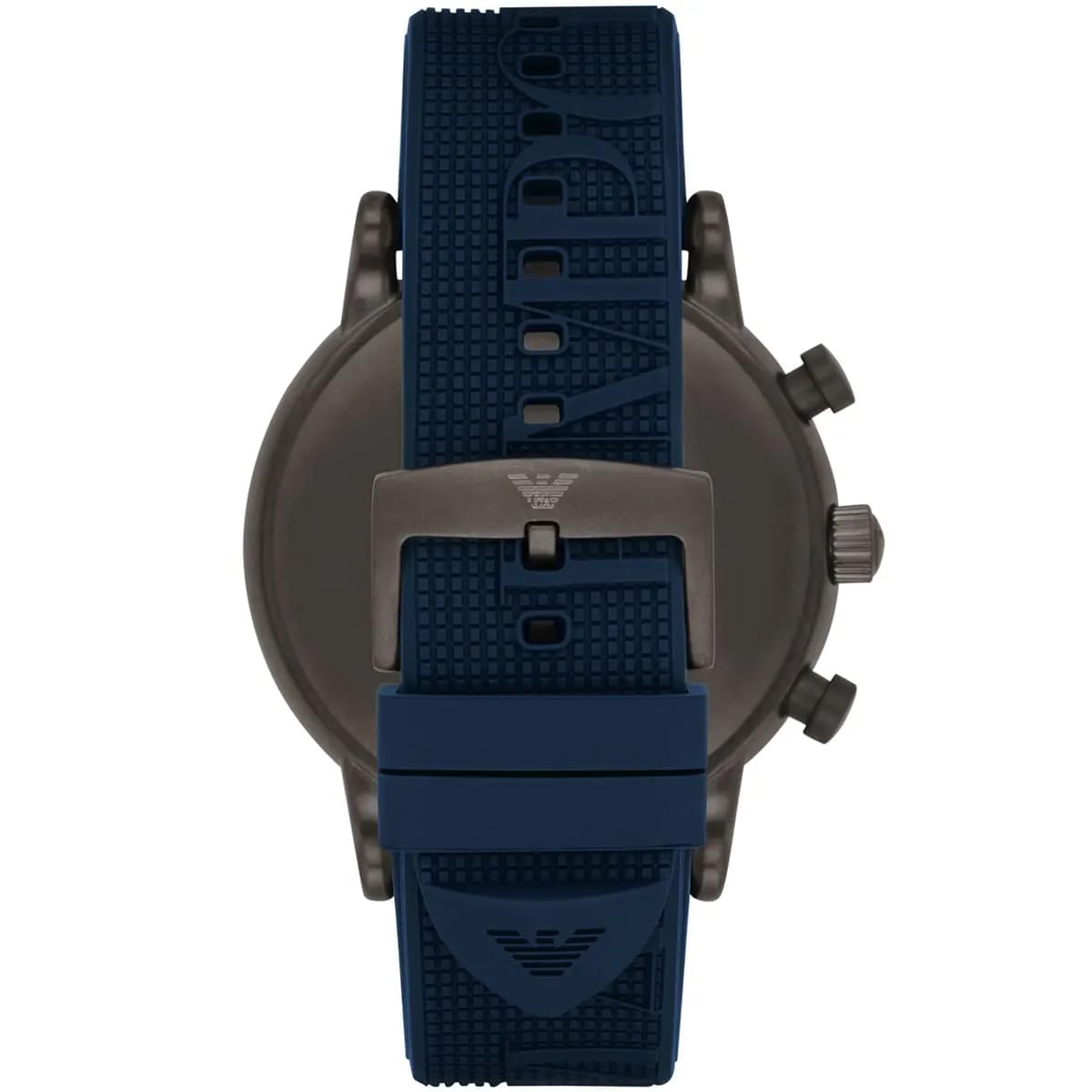 Emporio Armani AR11023 Men’s Black Dial Blue Silicone Strap Chronograph Watch - Luxury Hub Store
