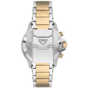 Emporio Armani AR11586 Men’s Green Dial Two-Tone Stainless Steel Diver Chronograph Watch - Luxury Hub Store