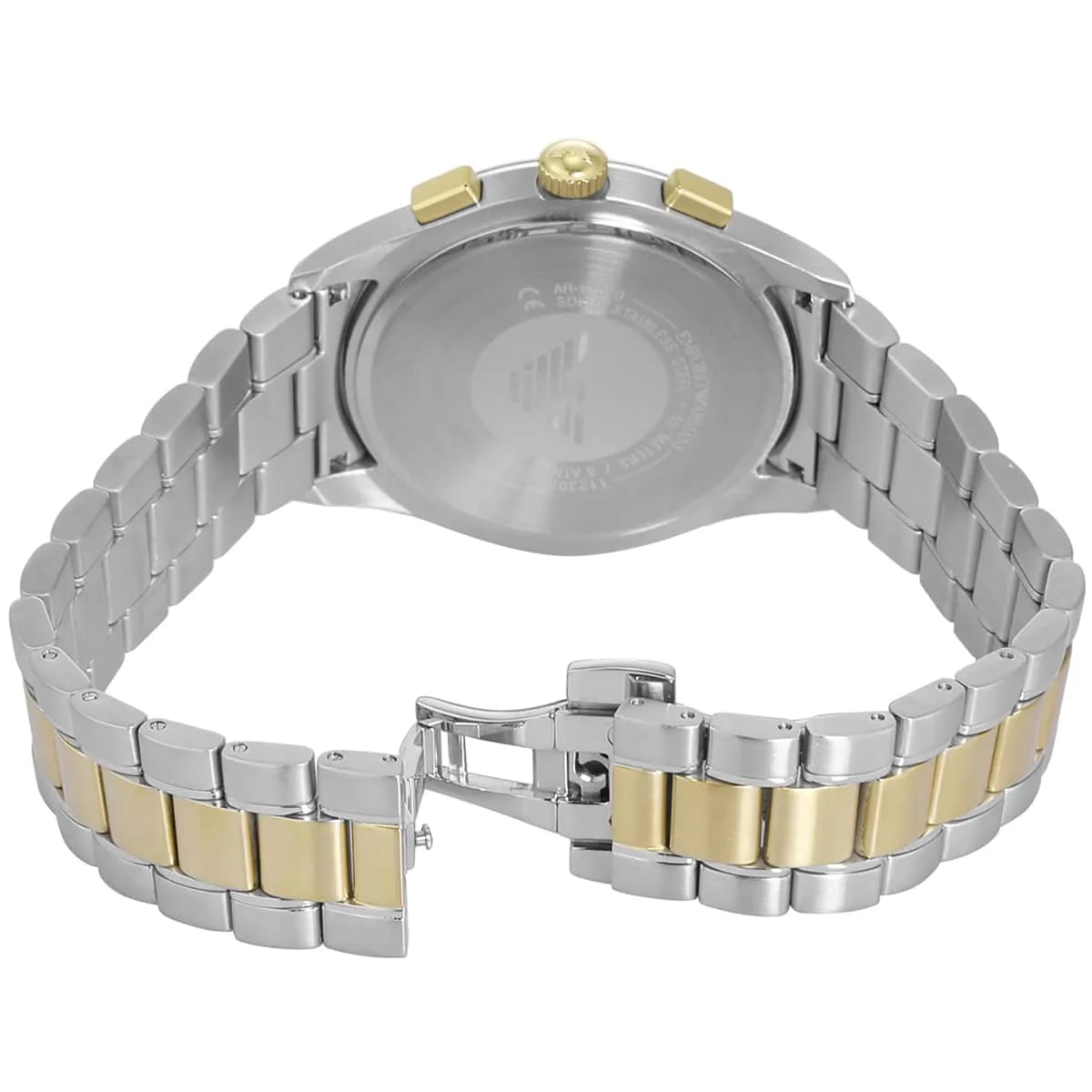 Emporio Armani AR11579 Men’s Blue Dial Two-Tone Stainless Steel Paolo Chronograph Watch - Luxury Hub Store