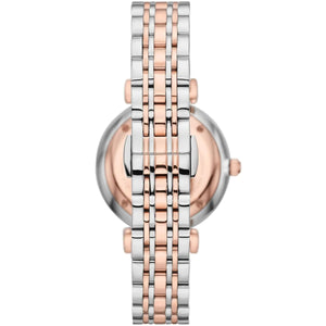 Rose gold and silver stainless steel bracelet and clasp of Armani AR11537 watch