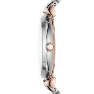 Luxury Emporio Armani AR11537 Gianni T-Bar watch crystal dial rose gold silver