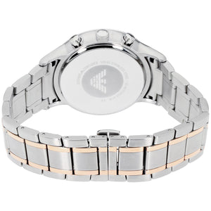 Back case of Emporio Armani AR11165 with engraved eagle logo and serial number