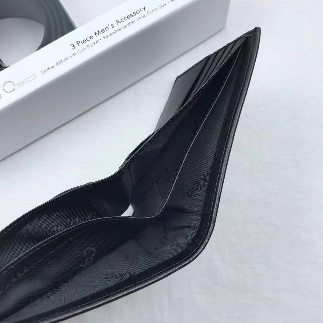 Interior view of Calvin Klein Wallet showing Coin Pocket and Card Slots