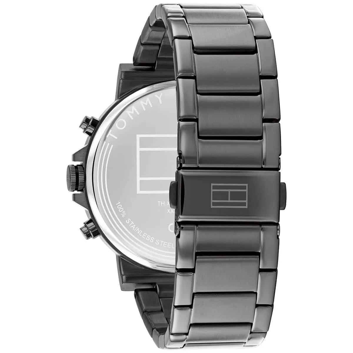 Tommy Hilfiger  1710711 Men’s Multi-Function Watch – Gunmetal Dial & Gunmetal Stainless-Steel Bracelet with Rose-Gold Accents