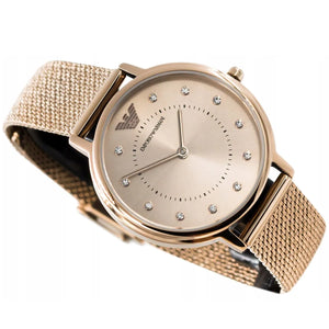 Angled shot of AR11129 showing the golden glow of the sunray dial