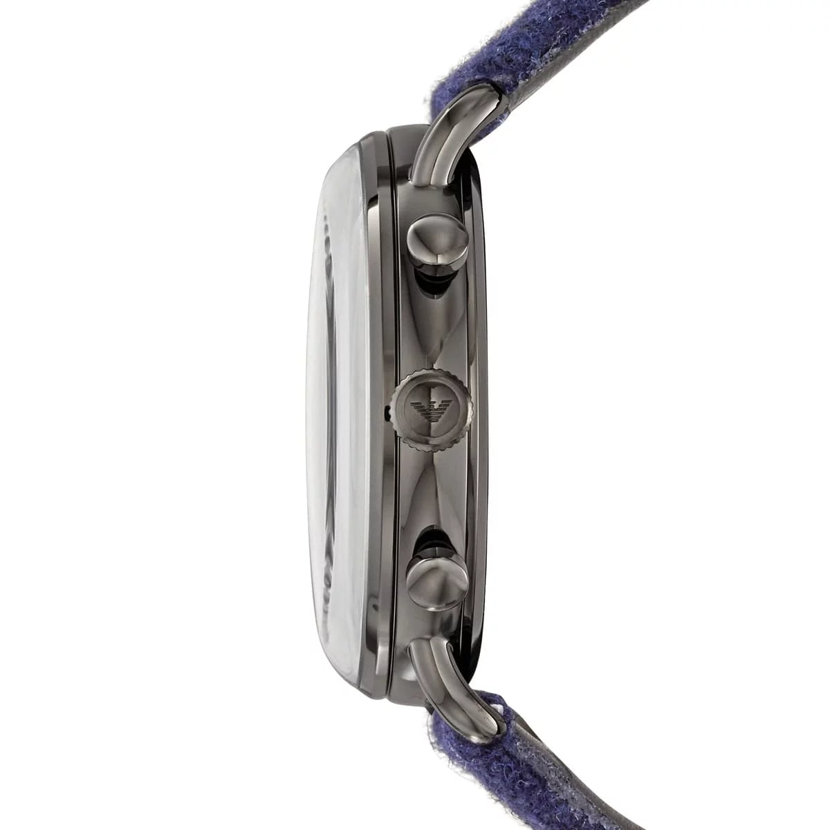 Emporio Armani Aviator AR11144 men's chronograph watch - gray dial blue fabric strap