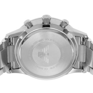 Back case of Emporio Armani AR11208 with engraved eagle logo and serial number