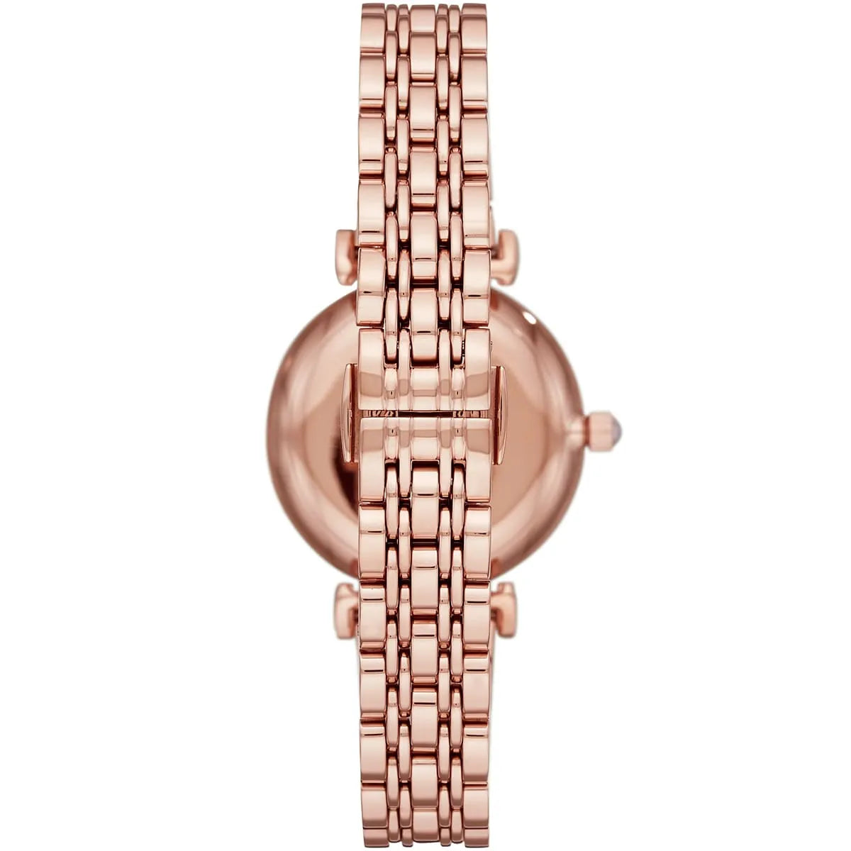 Rose gold-tone stainless steel butterfly deployment clasp on the Emporio Armani AR11267