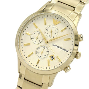 Angled shot of AR11332 showing the depth of the off-white dial and gold hands