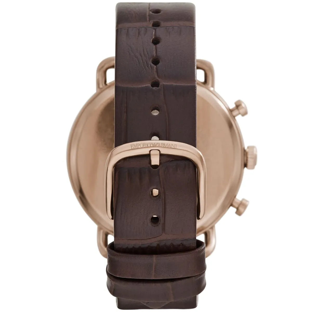 Emporio Armani AR11334 Men’s Green Dial Brown Leather Aviator Chronograph Watch - Luxury Hub Store