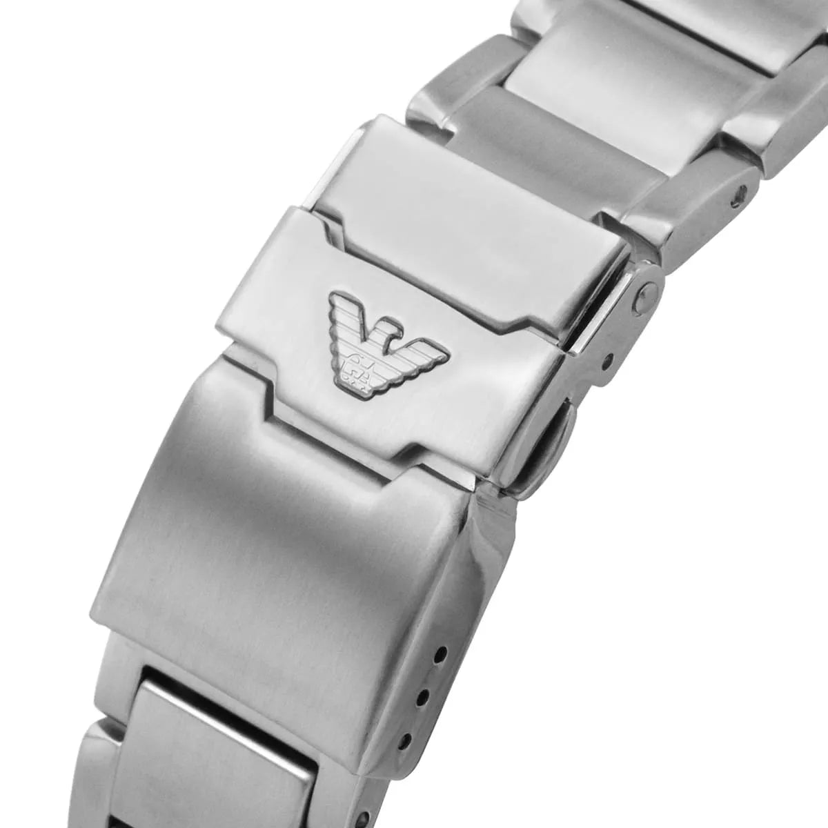 Deployment clasp with safety and Emporio Armani logo for AR11339 watch