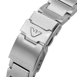 Deployment clasp with safety and Emporio Armani logo for AR11339 watch