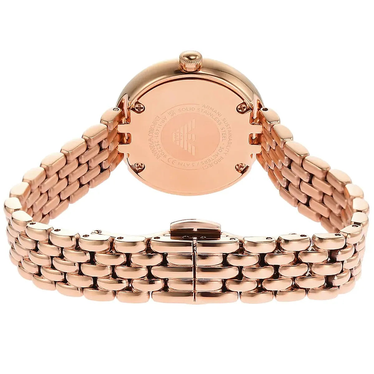 Hidden deployment clasp with Emporio Armani logo for AR11355 Rosa watch