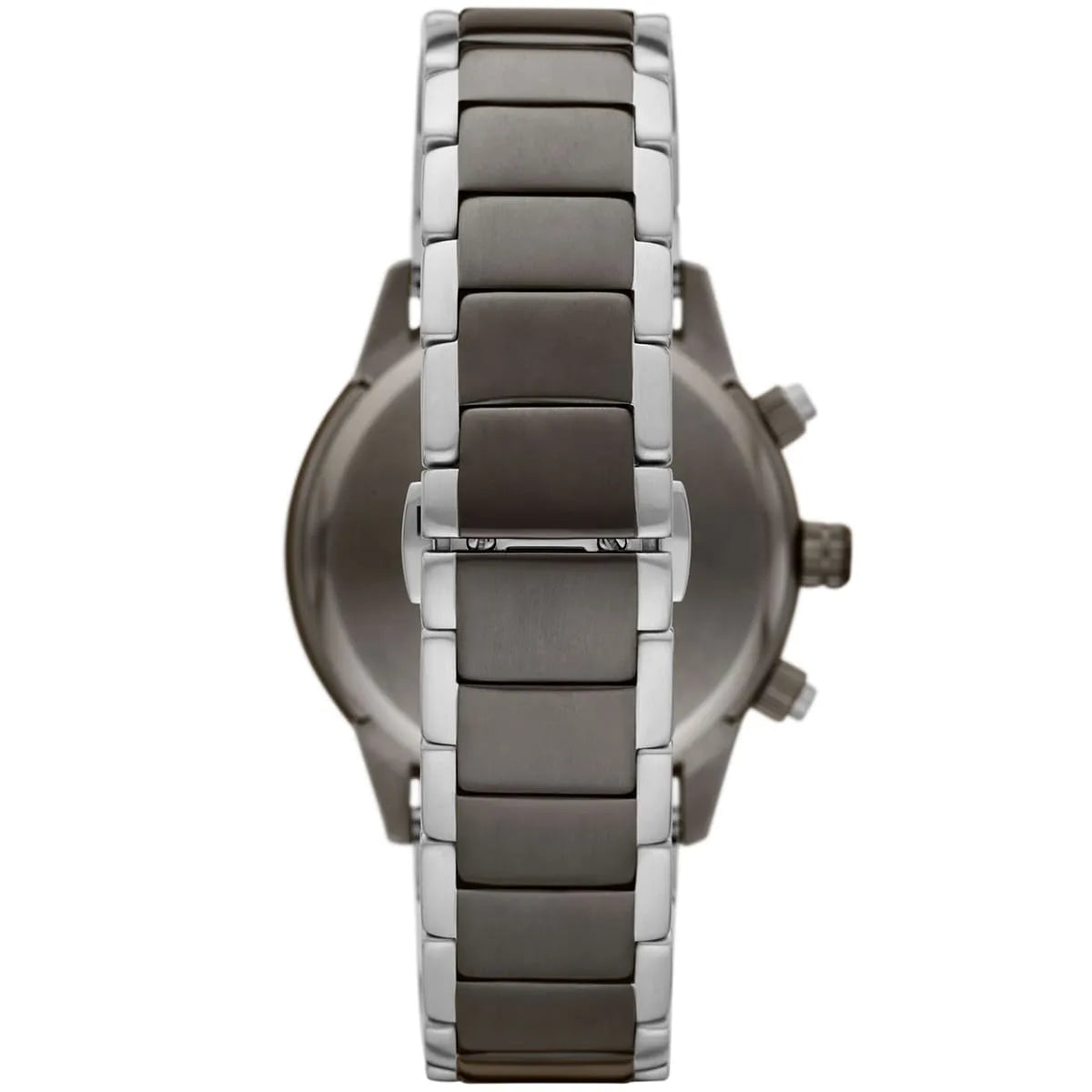 Back case of Emporio Armani AR11391 with engraved eagle logo and serial number