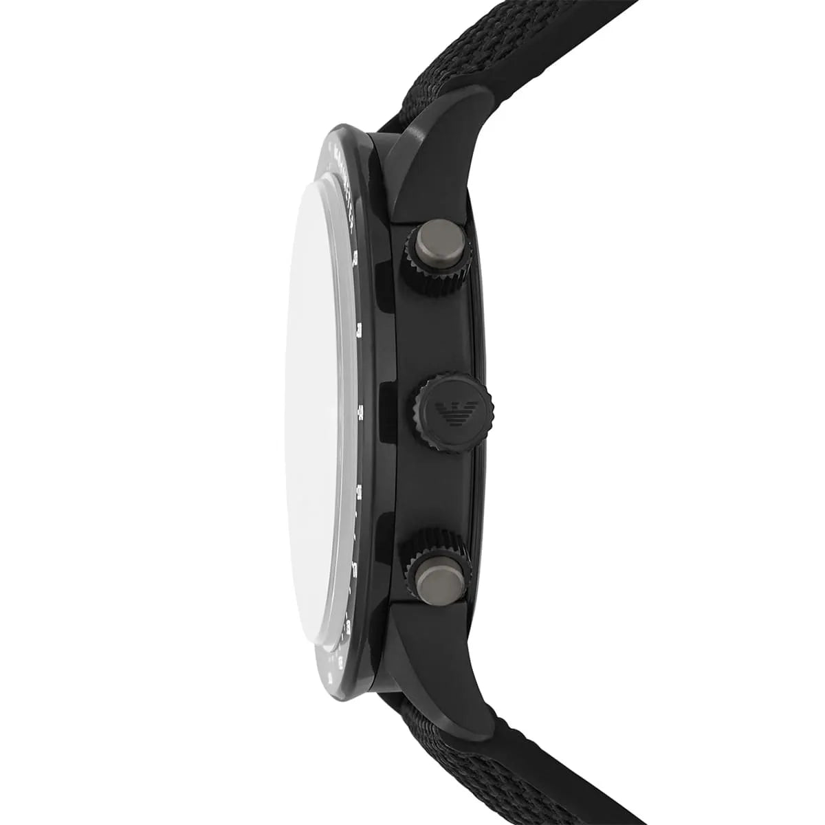 Angled view of AR11453 showing the tachymeter bezel and depth of the black dial