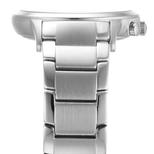 Side view of Emporio Armani AR11507 showing silver crown and pushers