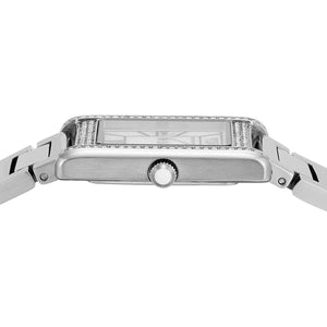 Side view of Emporio Armani AR11625 showing slim rectangular case and crown